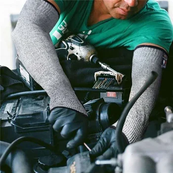 Protective Arm Sleeve Work Safety Arm Wrist Gloves Anti Cut Guard Bracers Arm Protection Level 5 HPPE Cut Resistant Work Sleeves 1