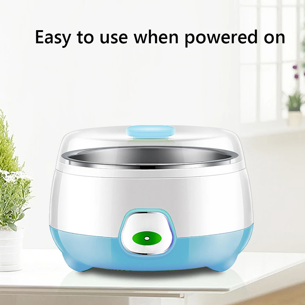 1L Automatic Yogurt Machine Multifunctional Electric Mini Yogurt Maker Stainless Steel Natto Fermenting Machine for DIY