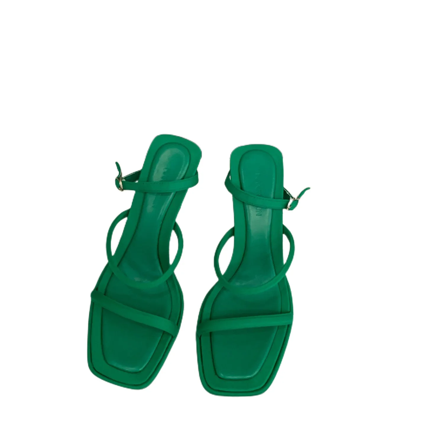 French Niche High-end One-piece Sandals for Women's 2023 New Summer Slim Heels with A Minimalist High Heel Look