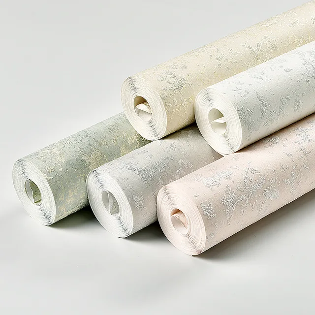 วอลล์เปเปอร์3D โมเดิร์นเรียบง่ายแบบไม่ติดด้วยตนเองห้องนั่งเล่นห้องนอนทีวีศึกษาพื้นหลัง kertas dinding kamar การตกแต่งบ้านผ้านอนวูฟเวน 1