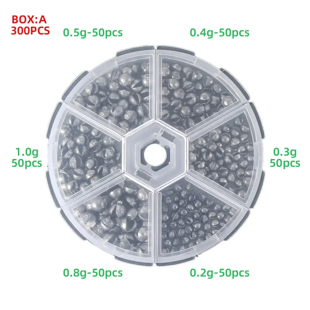 300pcs Fishing Round Split Ring Fishing Lead Sinker For Float Tackle Good Accessories