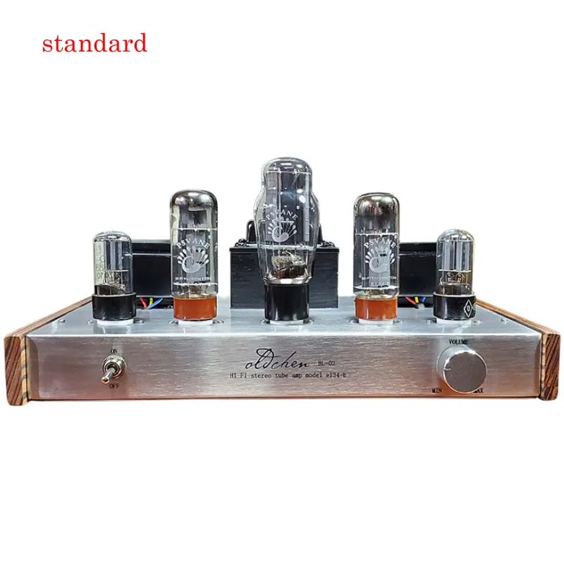 2022 Oldchen High-Power EL34 Tube Amplifiers 5Z3P + 6N9P + EL34 Stainless Steel shell Output 2 * 10W AC110/220V summing amplifier Audio Amplifier Boards