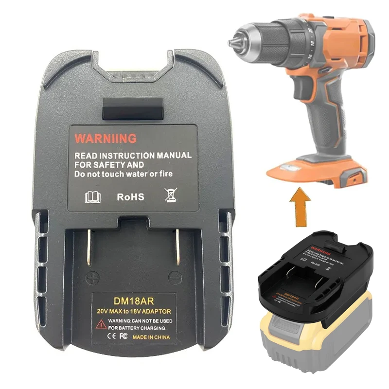 Adattatore Per Dewalt/Per Milwaukee 18V/20V Convertito In Per Ridgid & Aeg 18V Li-Ion Batteria Utensili A Batteria Uso