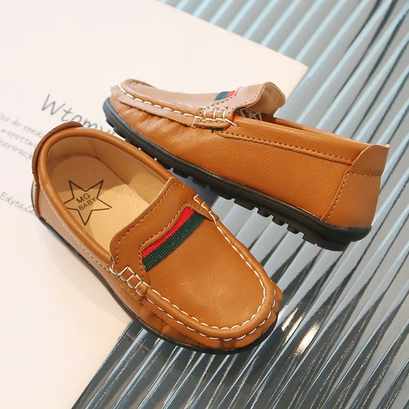 Kids Shoes Vintage Colors Baby Boys Soft Loafers Slip-on PU