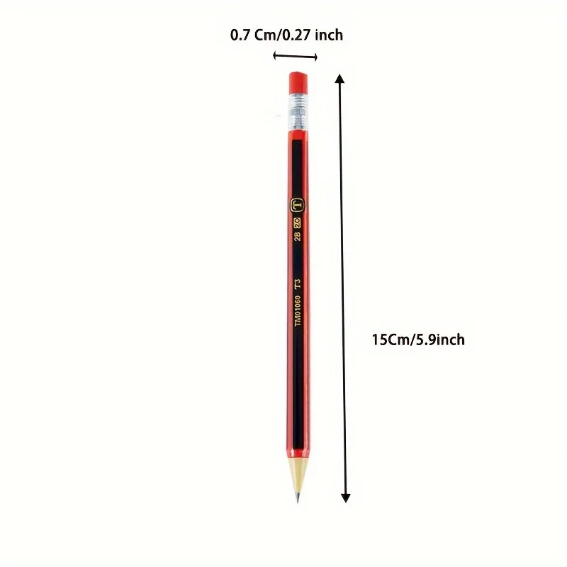 Plastic Mechanical Automatic Pencil 2.0 Replaceable Black Refill Color Lead Sharpener Hexagonal Barrel For Writing 12 Color 4
