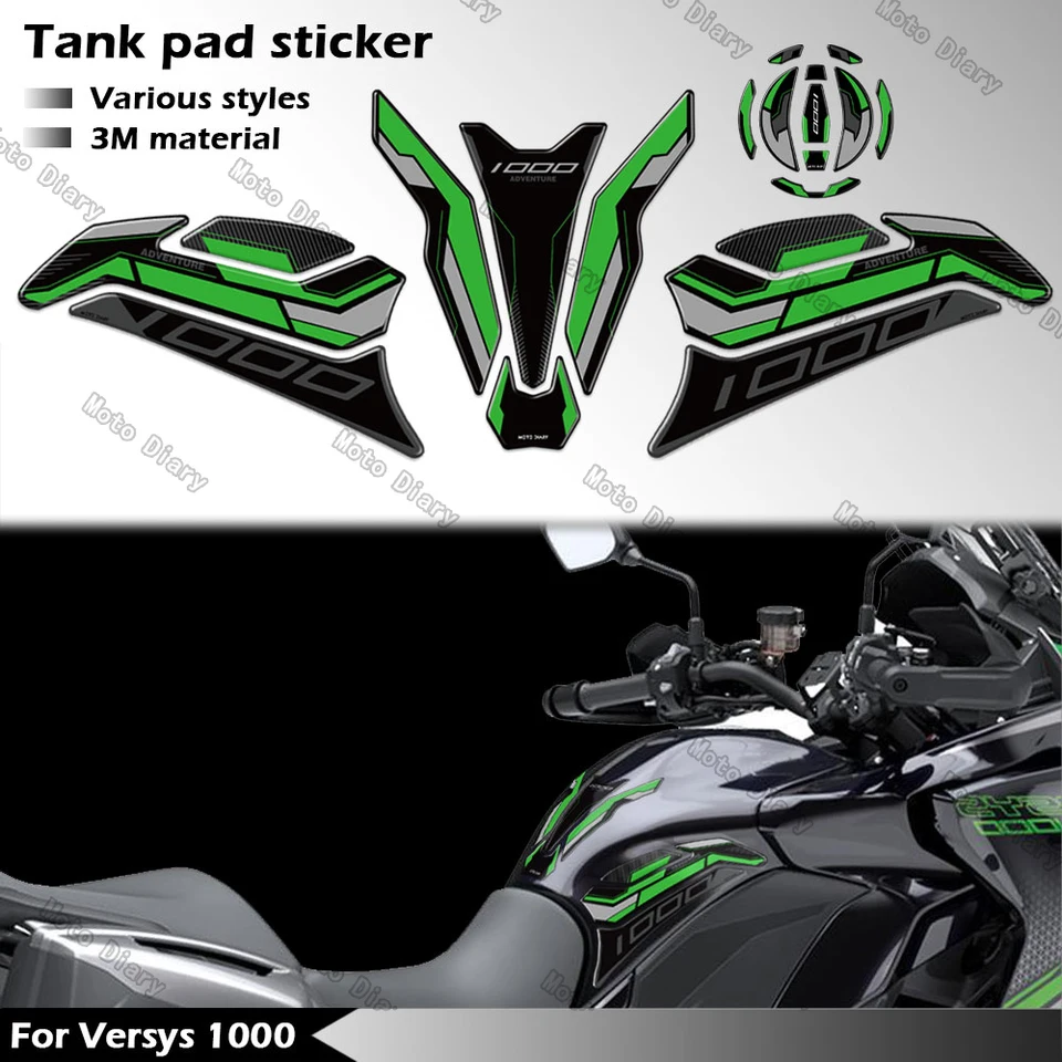 3D Resin Frame Protector Stickers For Kawasaki Versys 1000 2019-2022 – Motorcycle Frame Guard Decals