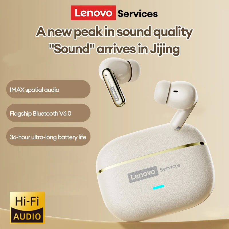 Lenovo Upgrade Le208 Ai Translation Wireless Earphones Tws Hi Fi Imax Level Sound Earphones Stereo Enc Noise Cancelling Earbuds, Alina Gadgets