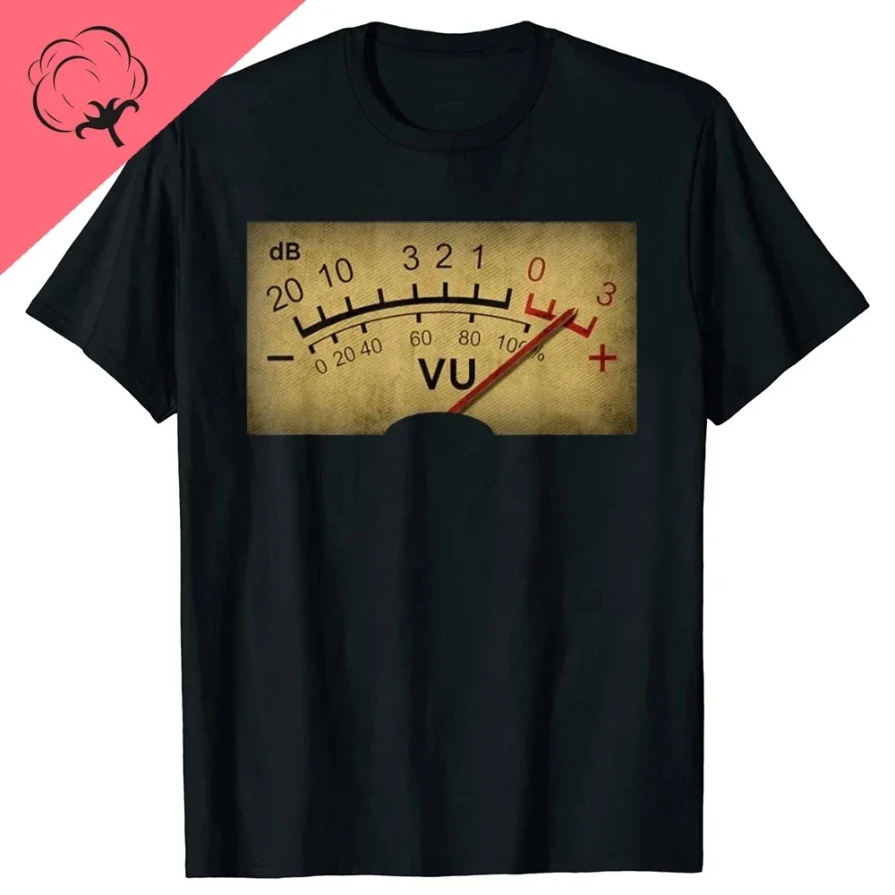 Vintage VU Meter Sound Engineer Graphic Cotton T-Shirt