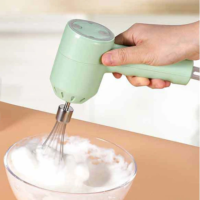 Wireless Portable Electric Food Mixer Automatic Whisk Egg Beater Baking  Cake Cream Butter Whipper Hand Blender With 2 Mixing rod - AliExpress