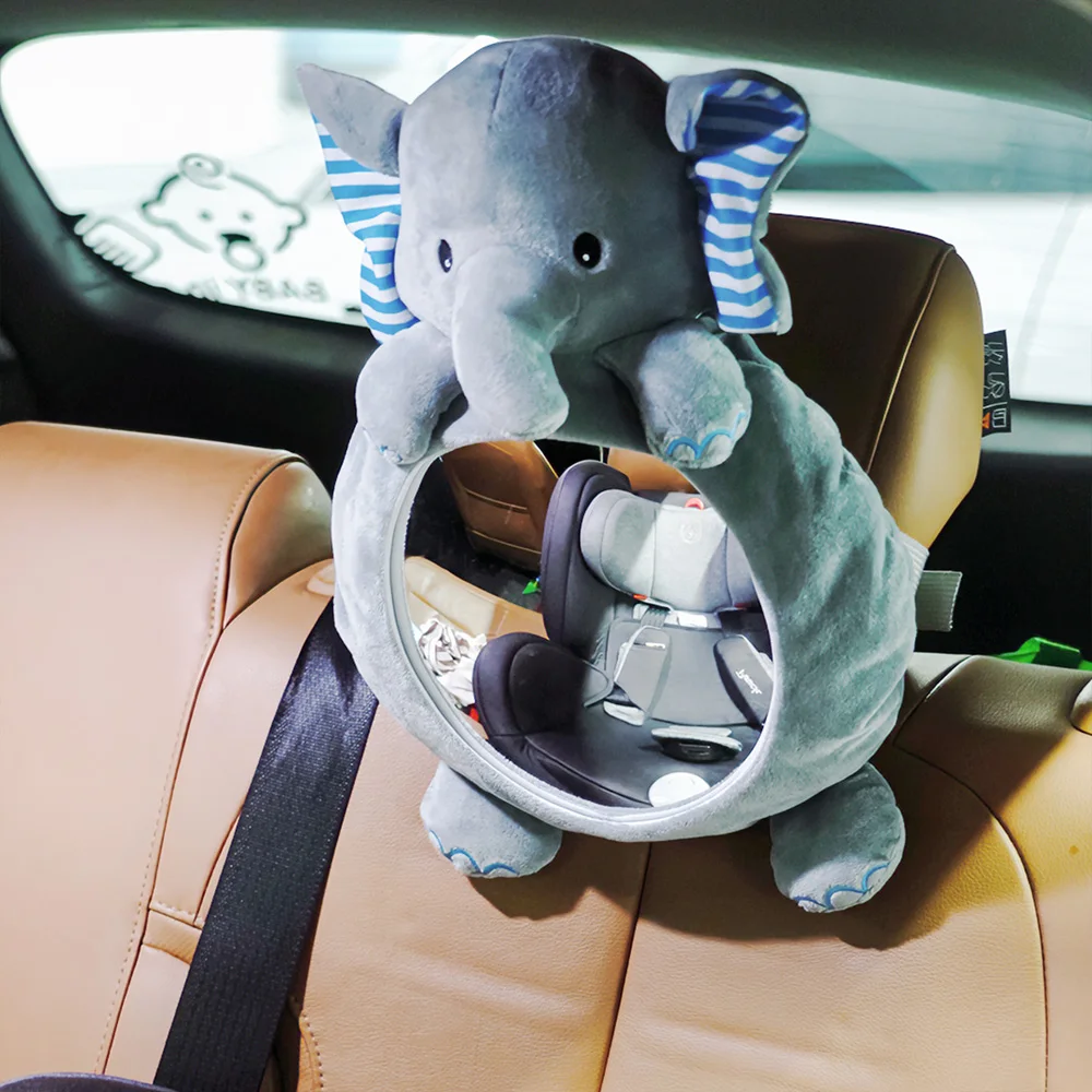 Cartoon Baby Car Rearview Mirror car rearview mirror car baby mirror Multi-Function Toy Infant Soft Tummy Time Easy to Install Infant