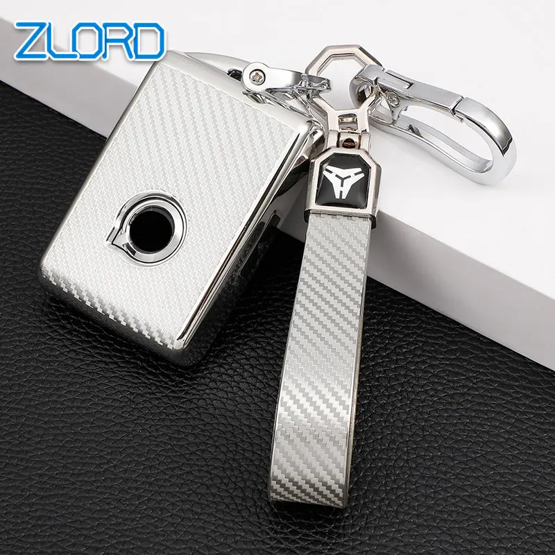 For Volvo Xc60 Xc40 S90 Xc90 V60 S60 V90 2020 Car Key Cover Case Tpu Carbon Fiber Car Smart Key Case Cover Bag Holder Protector