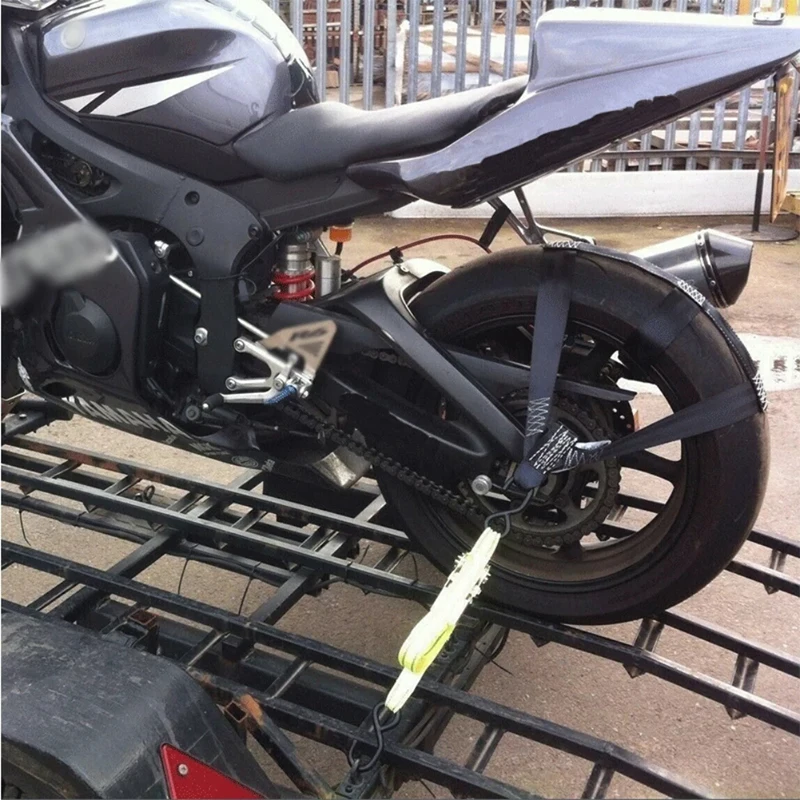 Motorcycle Rear Wheel Tire Binding Strap, Foldable Fastening Strap 2