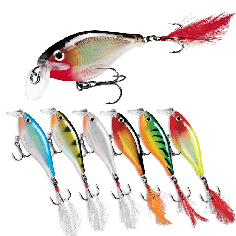 

1Pc Bright Minnow Fishing Lure 85MM 12.3G Fish Wobbler Tackle Crankbait Artificial Japan Hard Bait Swimbait Pesca Hooks