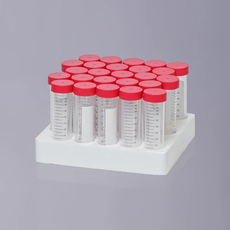 LABSELECT Sterilized centrifuge tube, 50ml Centrifuge tube, With foam rack, 25 pieces/pack, CT-012-50A