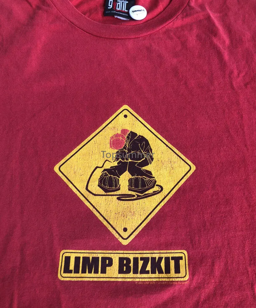 Camicia Vintage Zoppo Bizkit Anni '90 2000S Fred Durst Segnaletica Stradale Grafica Rock Rap Xl