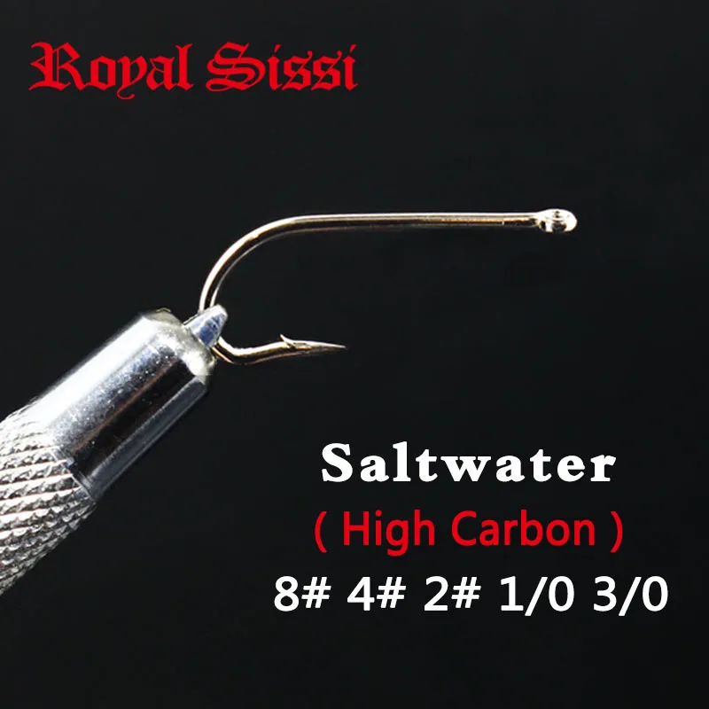 Hot 3 Sizes Assorted 30pcs Fly Tying High Carbon Steel Saltwater Hooks