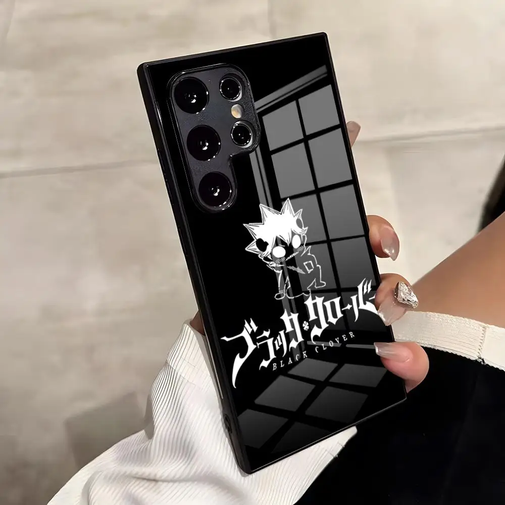 Anime-Inspired Black Clover Glass Phone Case – Premium Design Cover