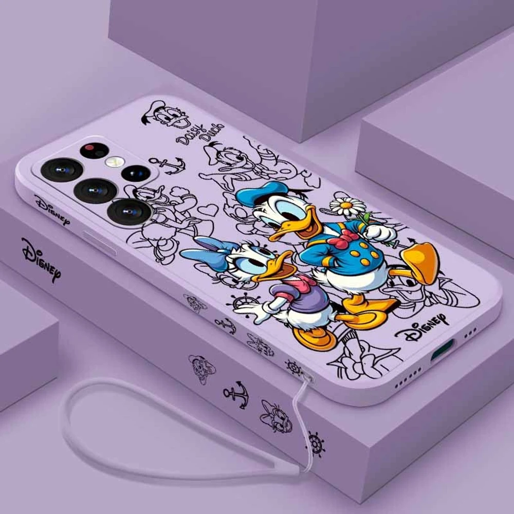 Donald Duck Cute Liquid Left Rope Phone Case