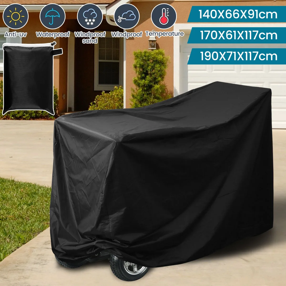 Waterproof Oxford Scooter Cover Black Protection