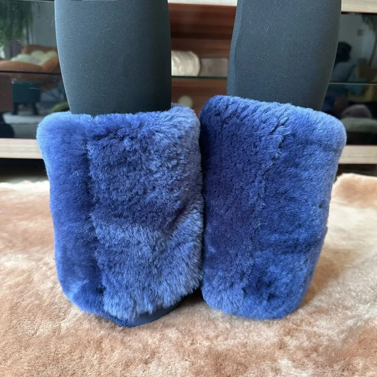 Winter Wear-resistant High-waisted Rain Boots Liner Socks Fur One Thickened Wool Socks Cold Storage Aquatic Cold-resistant Socks