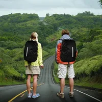 Reflective Waterproof Backpack Rain Cover Outdoor Sport Night Cycling Safety Light Rain Cover Case Bag Outdoor Camping Hiking 2