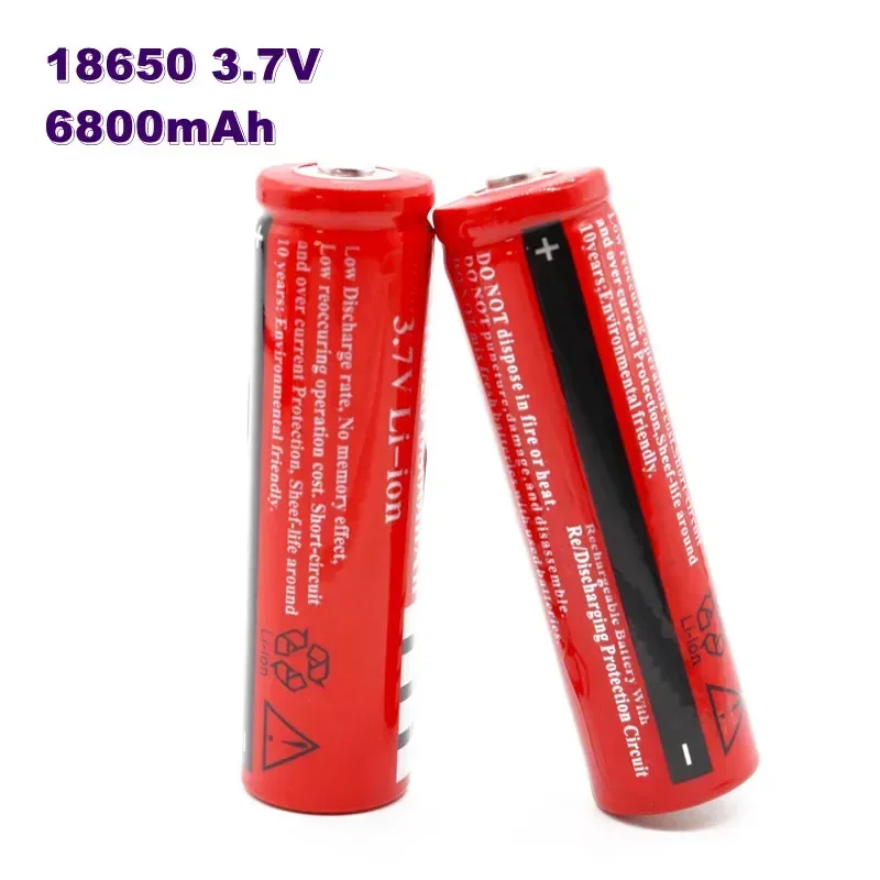 Batteria Al Litio Originale 18650 3.7 V Volt 6800Mah Brc 18650 Batteria Ricaricabile Agli Ioni Di Litio Batterie Al Litio Per Torcia Power Bank