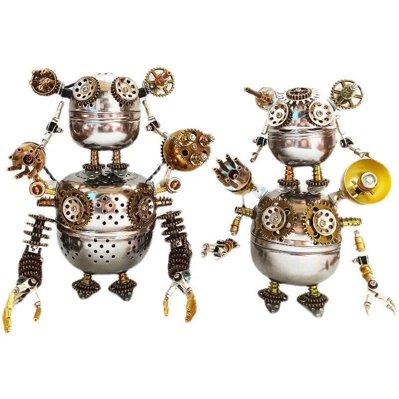 

Робот-Головоломка «сделай сам», металлическая Сборная модель, игрушка-Орнамент Ручной Работы, механический 3D-пазл в стиле киберпанк, подарок на день рождения для мальчиков и взрослых, 1 комплект