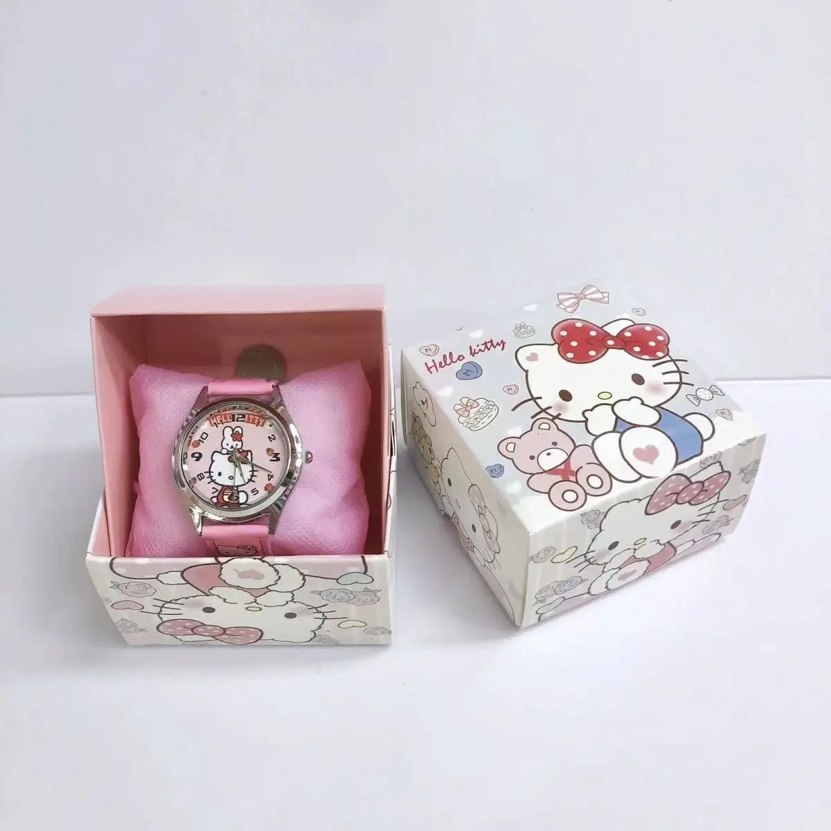 Kawaii Hello Kitty Sanrio Cinnamoroll Anime Exquisite Electronic Watch Kuromi My melody Children's Watch Gifts with Gift Boxs 6