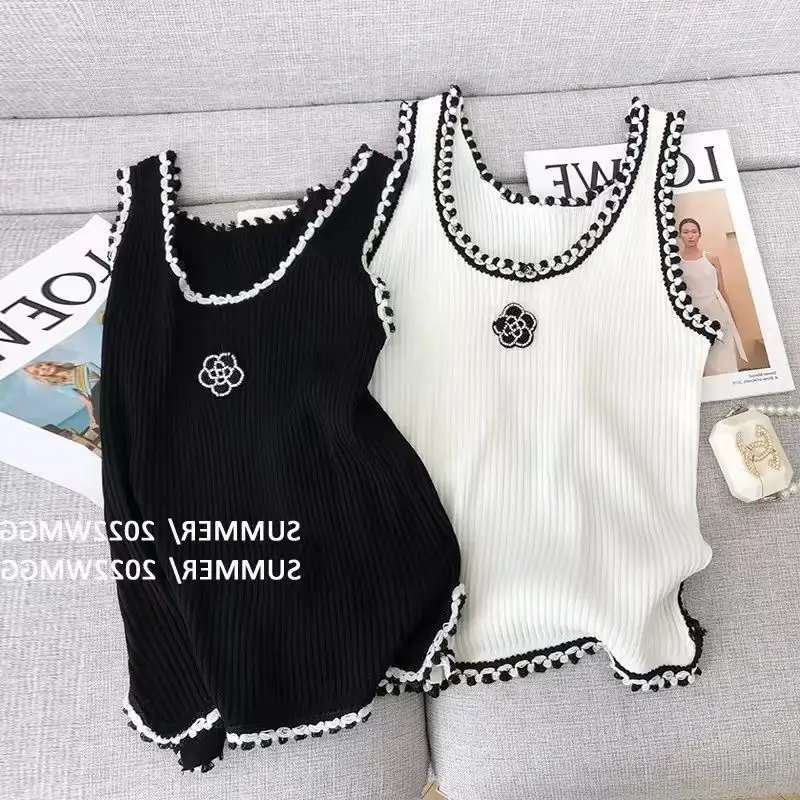 2023 summer new cotton Girls vest childrens suspenders girl sleeveless top baby bottoming shirt tops - Image 4