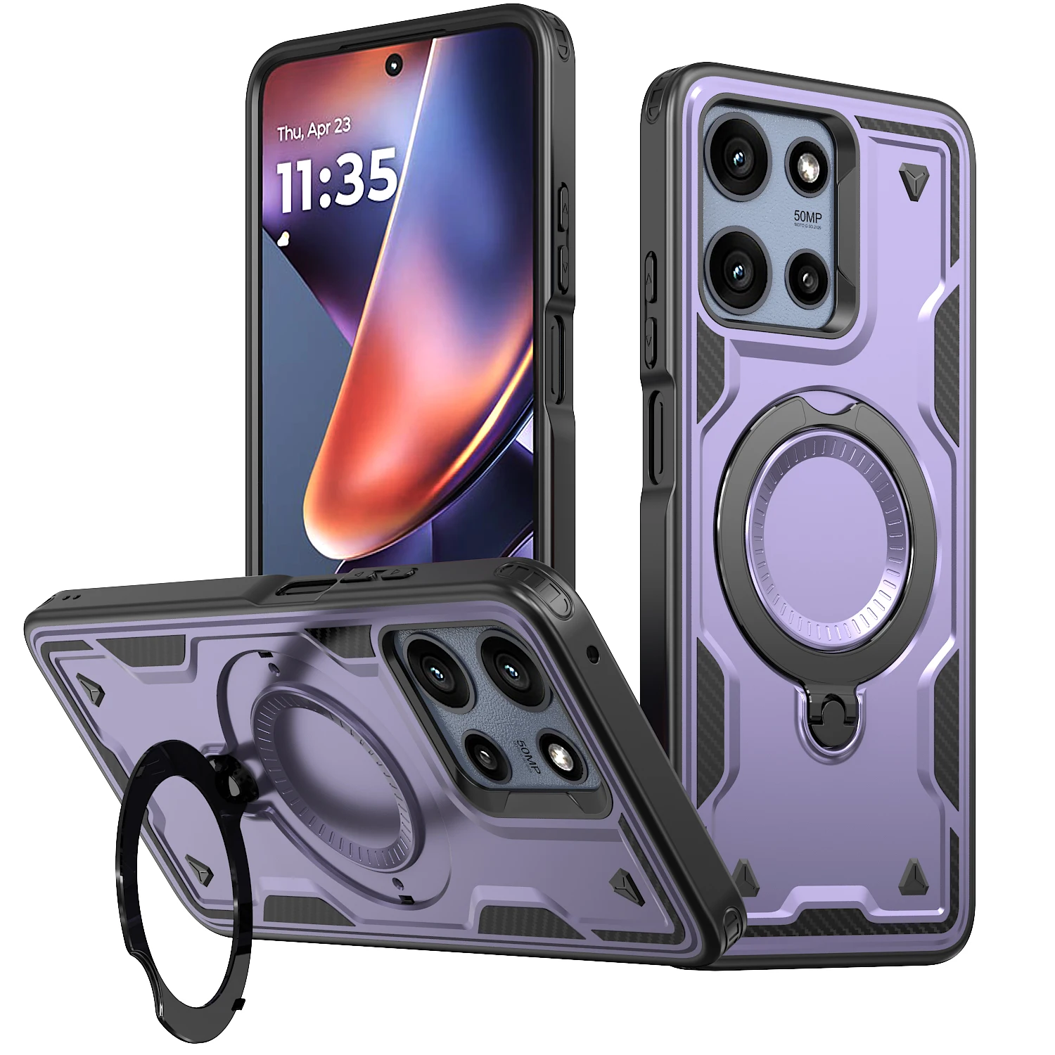 Fold Stand Armor Magnetic Shockproof Phone Case