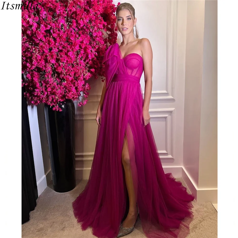 Fuchsia Puffy Tulle Tiered Party Dress With Lush Tiered Ruffles For Black  Girls Long Plus Size Prom & Homecoming Gown From Click_me, $105.53 |  DHgate.Com