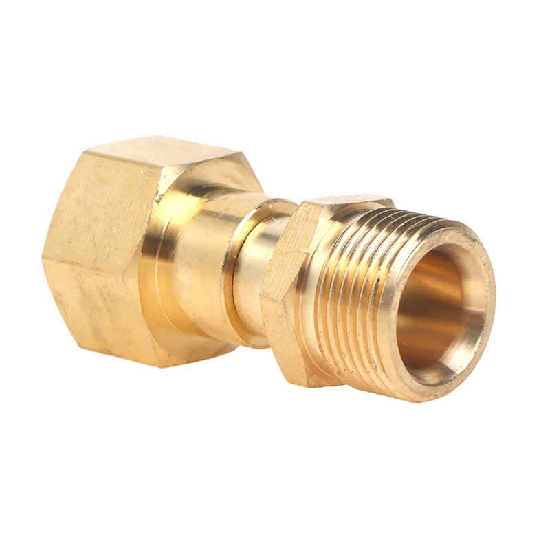 

M22 14mm Brass High Pressure Washer Swivel Joint Connector Hose Fitting Thread 360 Degree Rotation Hose Sprayer Connector New