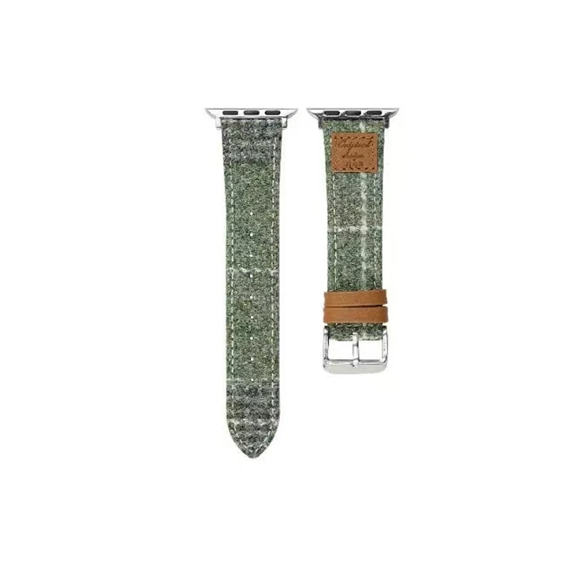 Vintage Leather Wool Strap