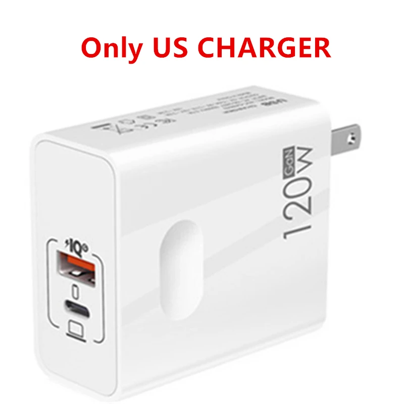High-Power USB-C 120W GaN Super Fast PD Charger with Quick Charging Adapter