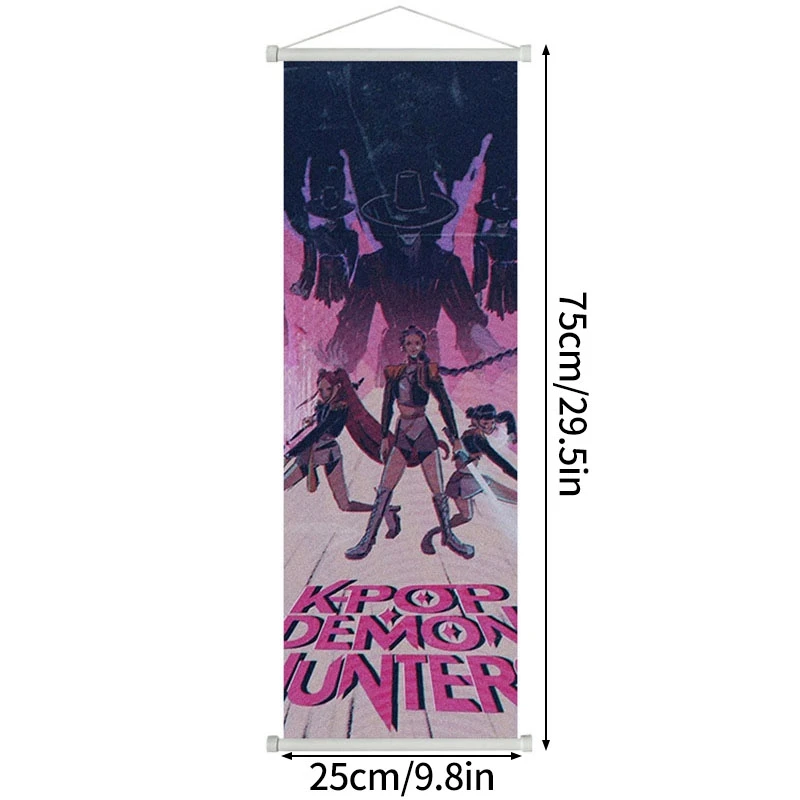 תליית בד KPop Idol Demonn Hunter רקע אמנות קנבס גלילים תמונה יומולדת מסיבת קישוט רקע תמונה תיבת תמונות