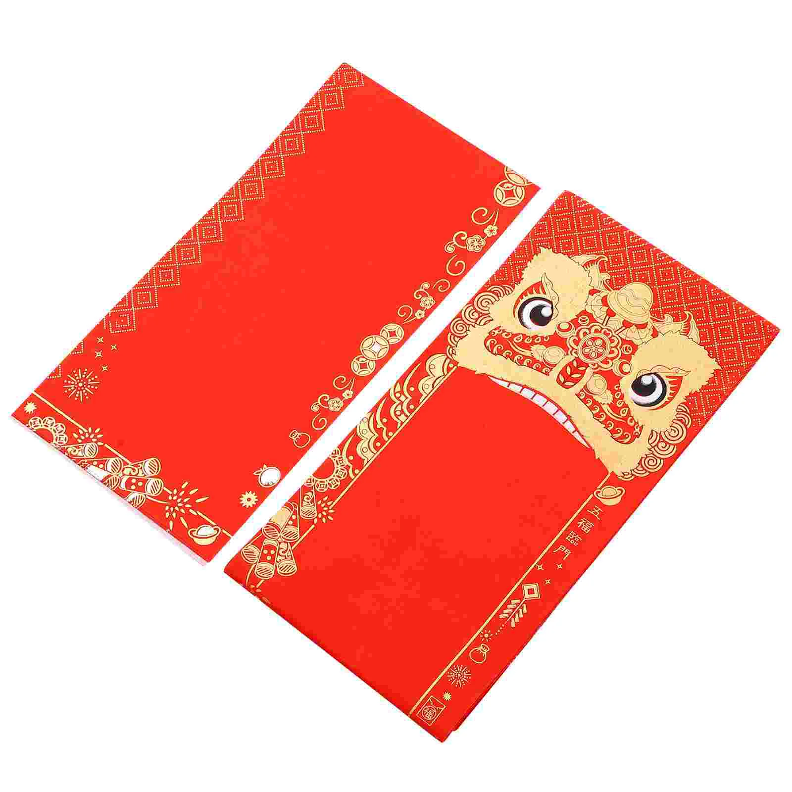 

10 Sets Couplet Chinese Spring Festival Supply Writing Paper Xuan Couplets Rice New Year Calligraphy Red