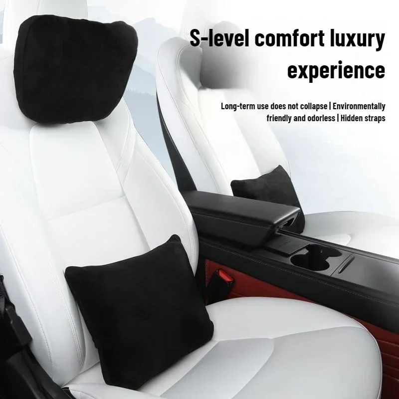 Komfortables Kopfstützen-Nackenkissen für Tesla Model 3, Model Y, Juniper, Model S, Model X, Reisezubehör, Auto-Nackenkissen-Stütze – Detail 3