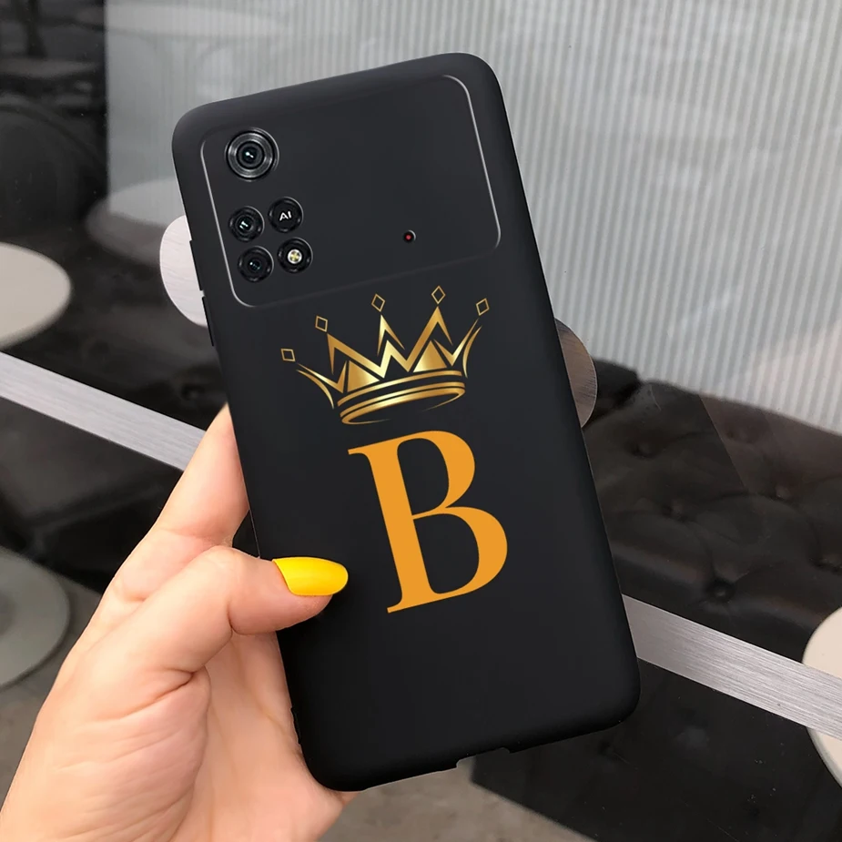 Elegant Crown Letters Silicone TPU Phone Case - Enhanced Protection and Style