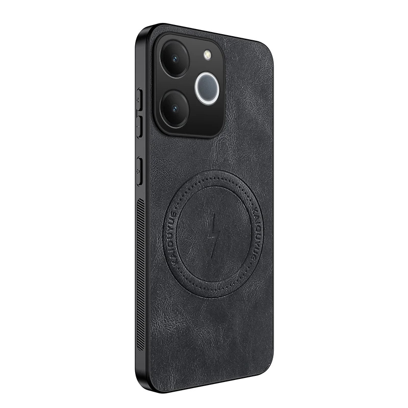 Leather Shockproof Armor Case with Magnetic Protection - Drop Proof Phone Case