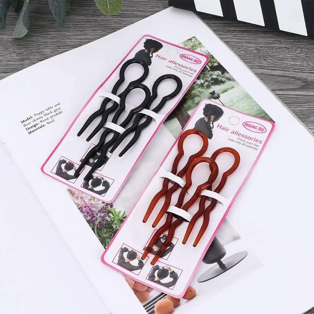 2set 6pcs Geschirr Haar Haar Modell ier werkzeug u Haar gabel schnell praktisch schönes Mädchen – Detail 9