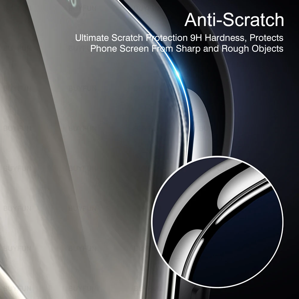 Premium 2Pcs Curved Tempered Glass Screen Protector Case