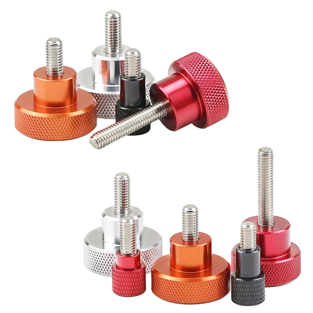 

M10 Stainless Steel Hand Screw With Aluminum Alloy Handle High Head Knurled Hand Tighten Thumb Screws Thread Length 16-125mm