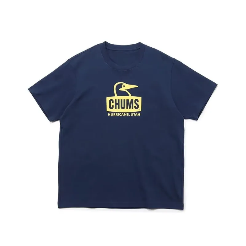 CHUMS 24SS Camping Guide T-Shirt-Men's Retro Outdoor Tee-'What To Do' Vintage Print Cotton Short Sleeve