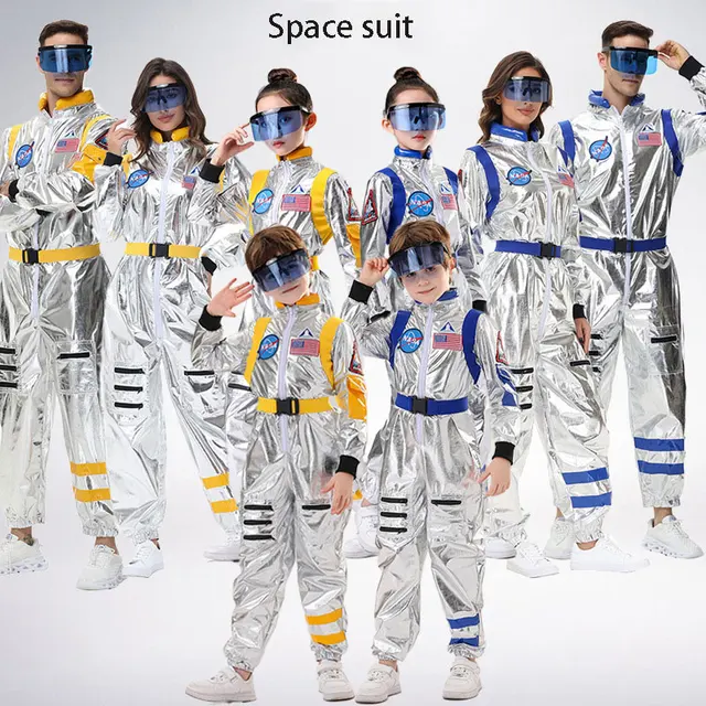 Costume d'astronaute pour enfants, combinaison de pilote spatial pour hommes et femmes, costume d'astronaute scolaire, costume d'halloween 1