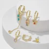 6pcs Cute Zircon Cartoon Fairy Tales Drop Dangle Earrings Set For Women Fashion Jewelry Gift 4