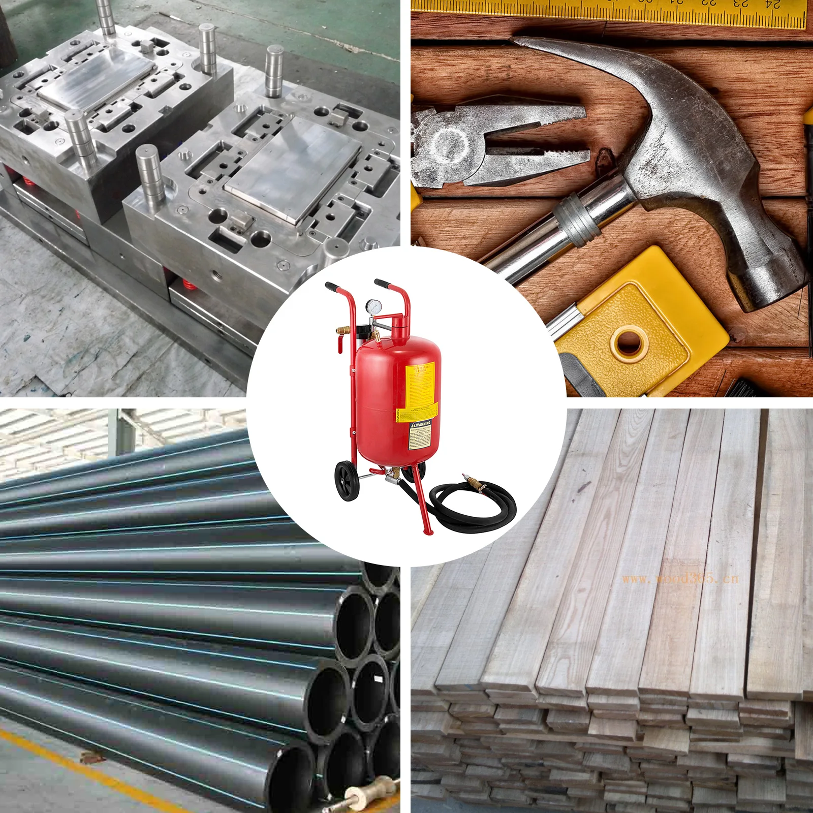 Portable Steel Sand Blaster Kit for Surface Treatment