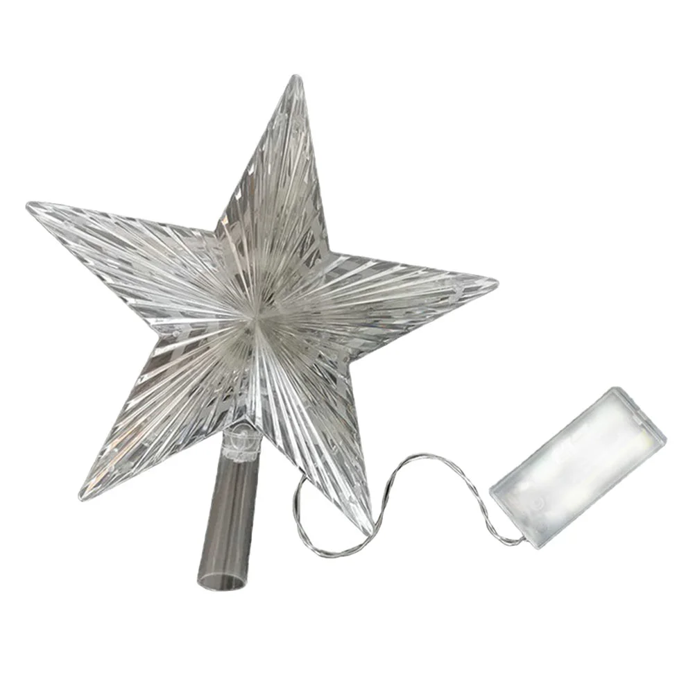

Lighted Christmas Tree Top Xmas Adorn Decor Ornament Outdoor Party Decorative Pentastar Luminous Star-shaped