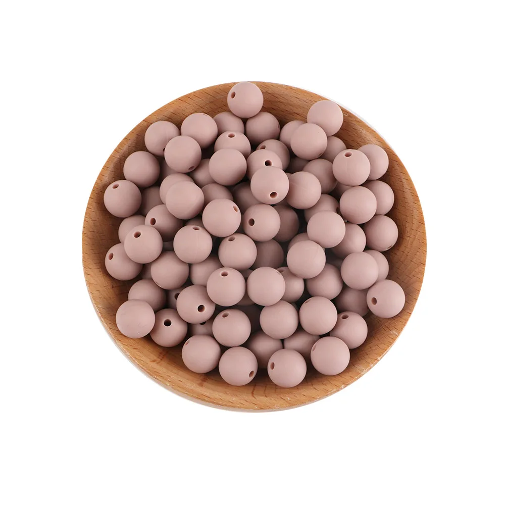 Silicone Round Beads for DIY Jewelry and Craft Projects - 20 Piece Set, 15mm
