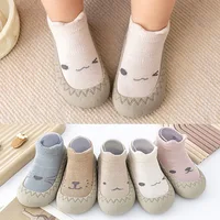 Baby Socks Shoes Baby Cute Cartoon Shoes Kids Boy Rubber Sole Child Floor Sneaker Toddler Girls First Walker Shoes For Newborns 2