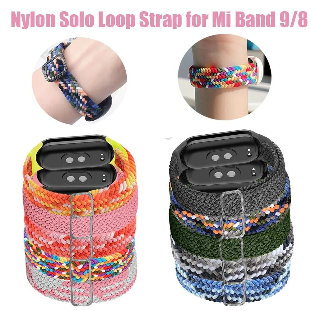 Braided Elastic Nylon Solo Loop Strap - Adjustable Replacement Watchband
